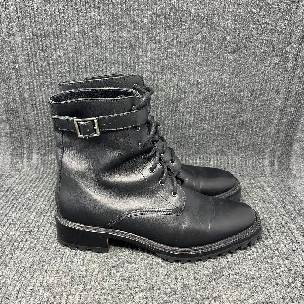 Rachel‎ Comey Dame Ankle Boots Black Leather Lug Sole Women’s Size 9.5 (Read)